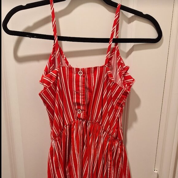 Vintage Rosani San Francisco Stripped Red Midi Dress - Picture 3 of 5